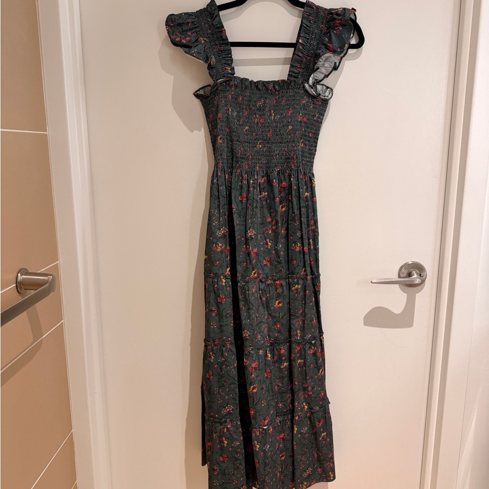 Hill House - Ellie Nap Dress in Fleur Chintz Green in XS - NWT - Picture 3 of 7
